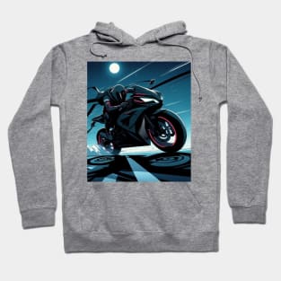 badass anime night ninja biker Hoodie